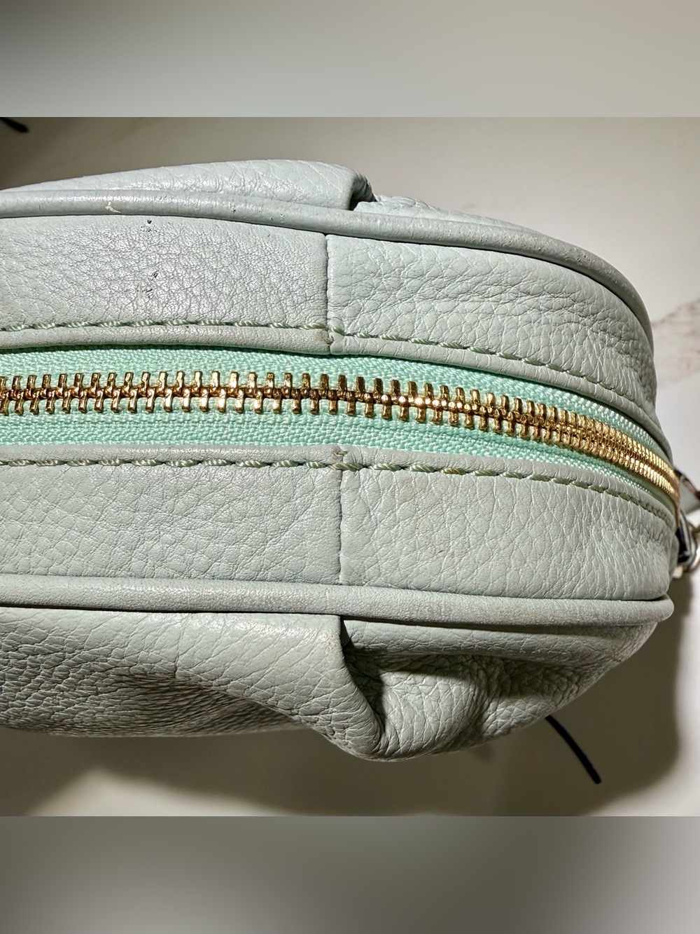 KATE SPADE Leather Cobble Hill Expandable Ella Crossbody/Shoulder bag Mint Green - Picture 12 of 16